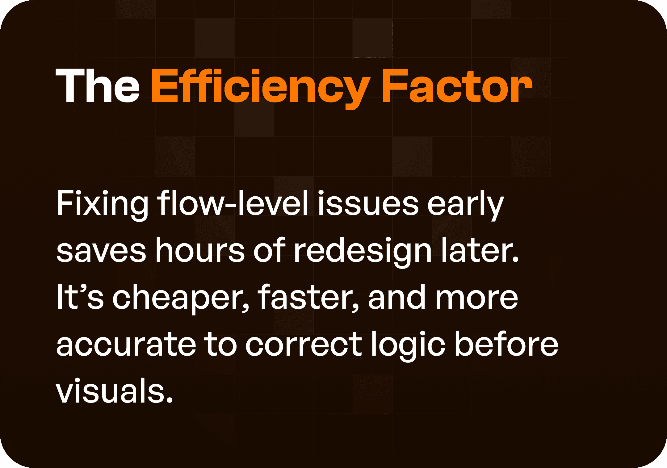 The Userflow Effective Factor in brief