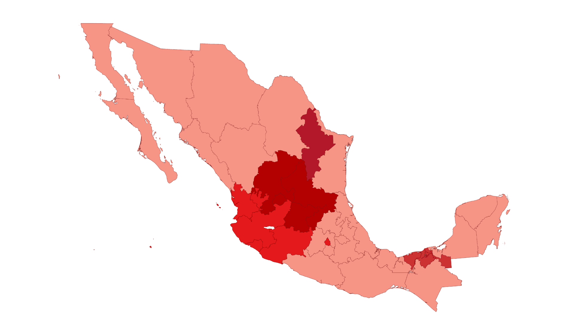 Mapa de México con cobertura nacional de fletes