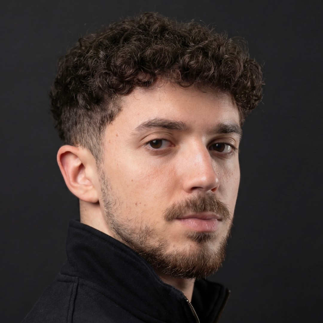 a woman in a purple shirt is posing for a picture