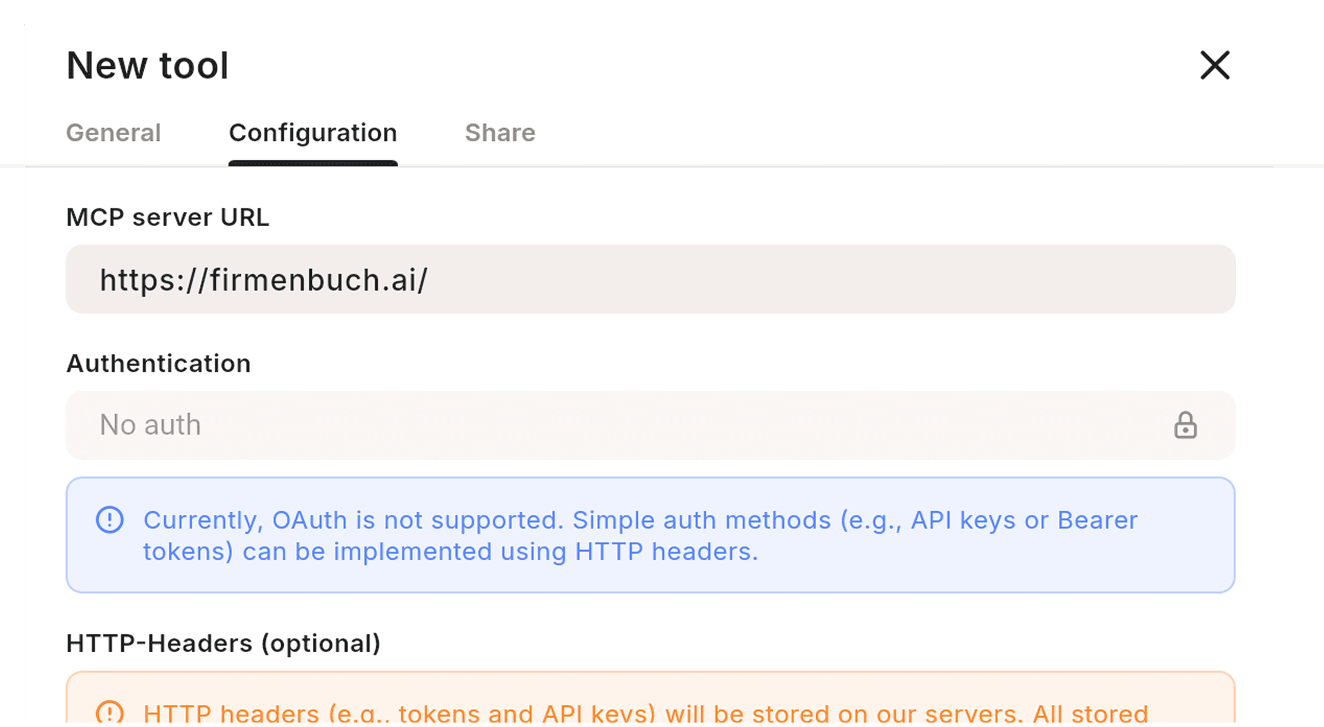 Example: Add a new tool