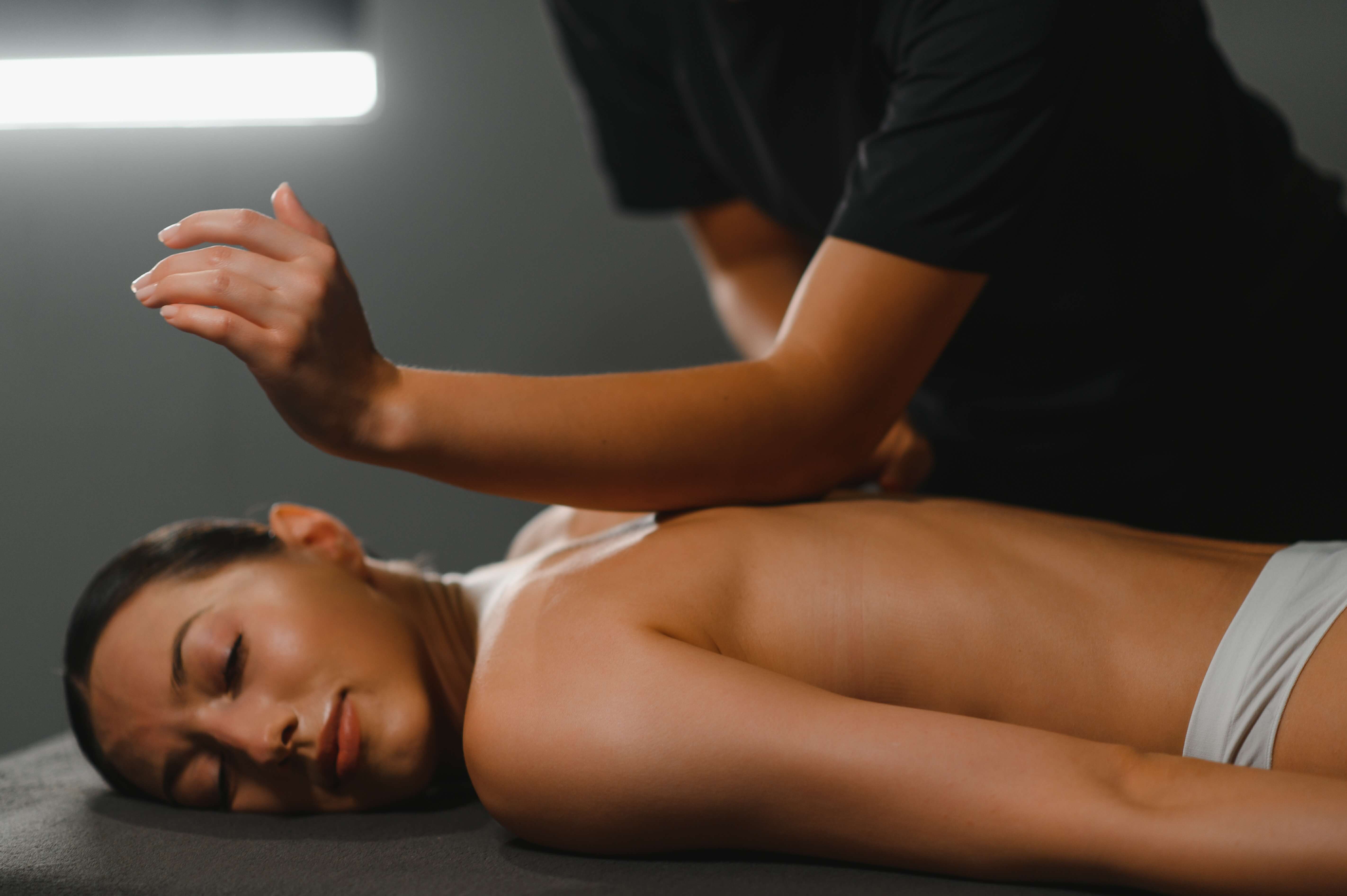 Woman recieving deep tissue massage