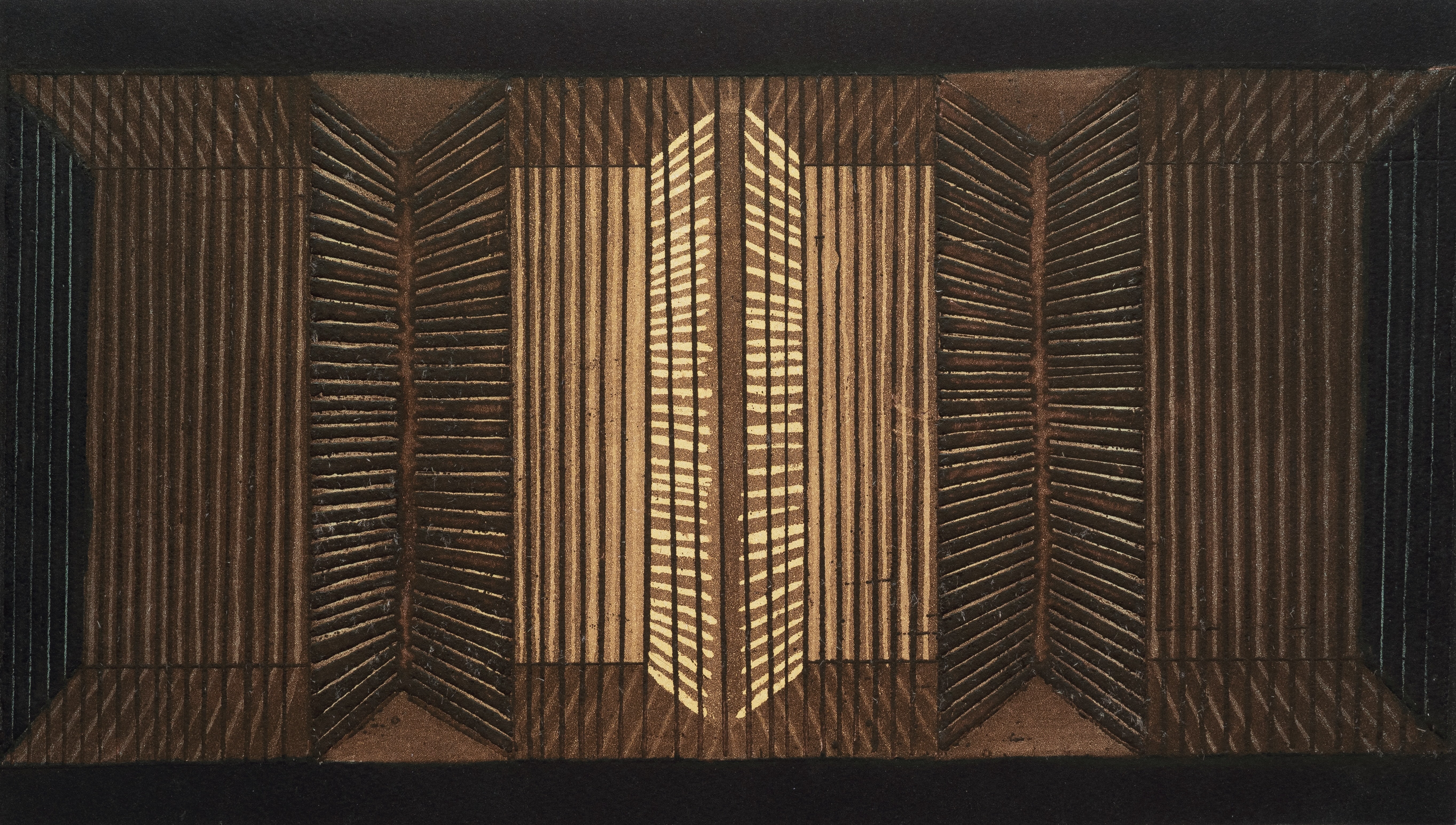 herd of sheep on road painting