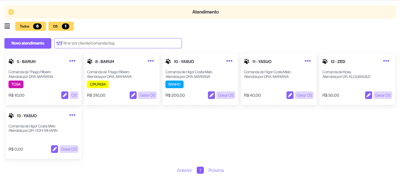 Menu de solicitação de envio de documentos no Docnuvem