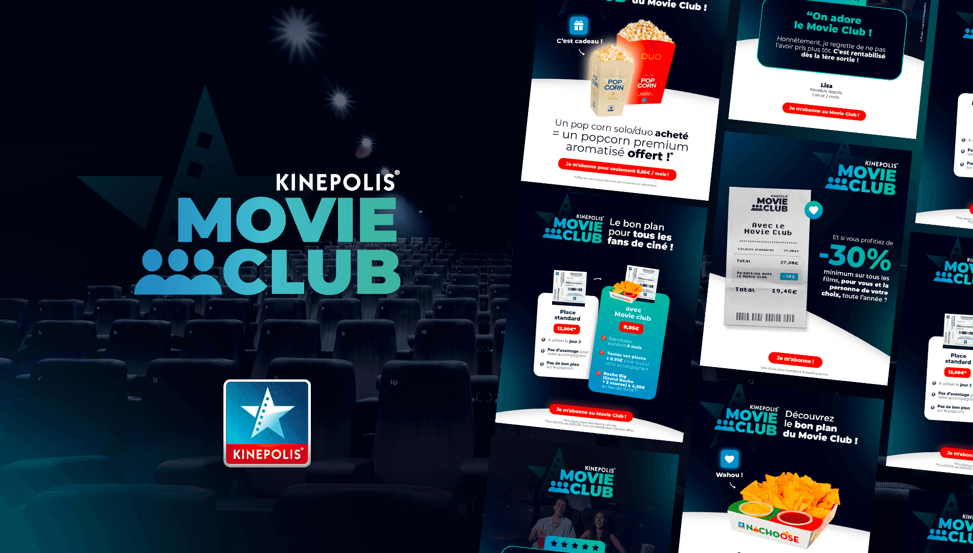 Accéder à l'étude de cas Movie Club : stratégie social ads pour générer de nouveaux abonnements au programmme fidélité