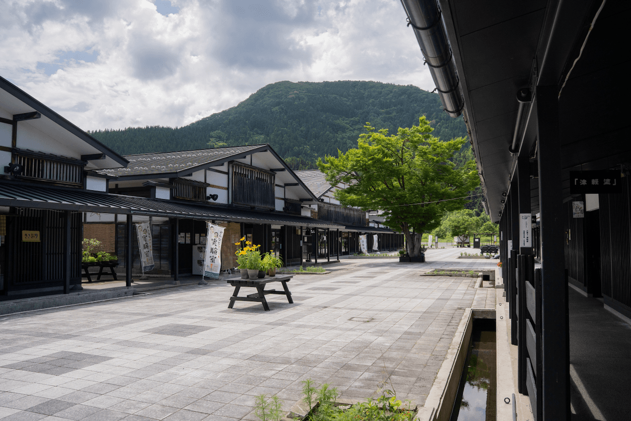 Exterior village area where the experience is held