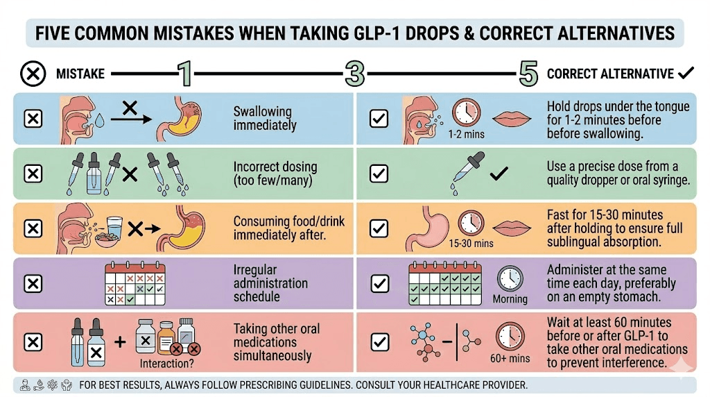 Five common mistakes to avoid when taking GLP-1 sublingual drops