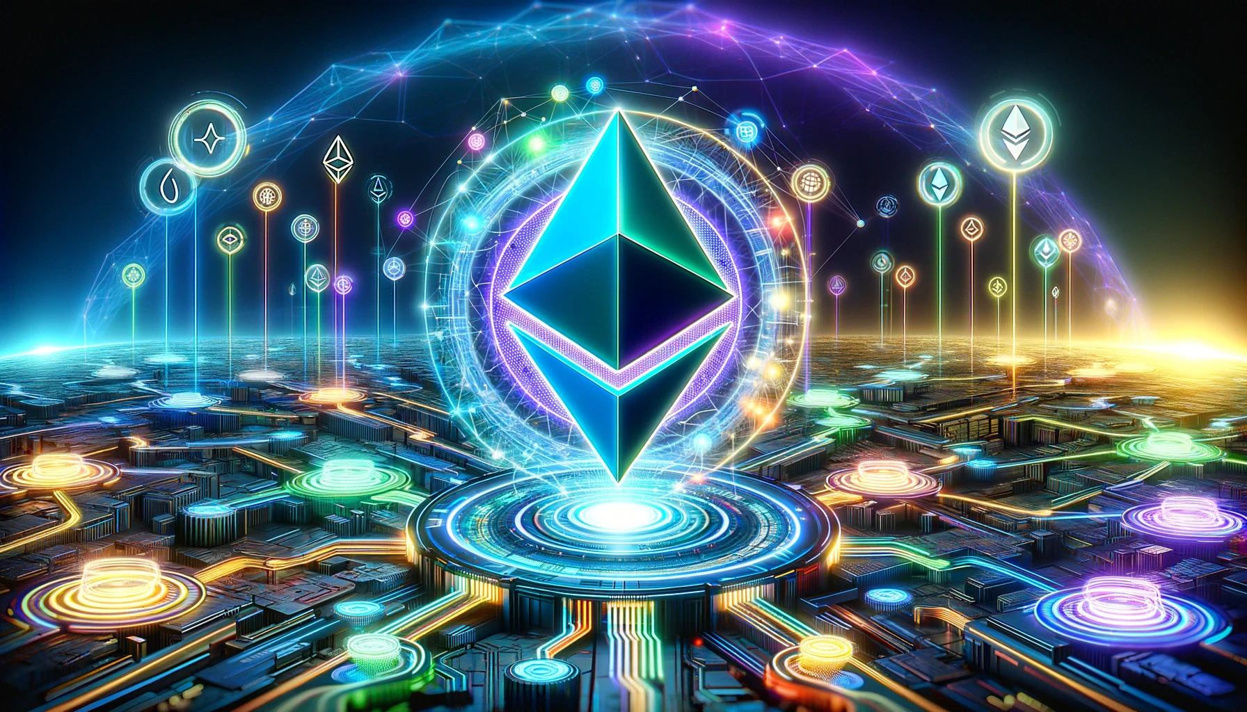 Crypto-themed image featuring charts, digital coins, and market trends, representing cryptocurrency trading and blockchain technology.