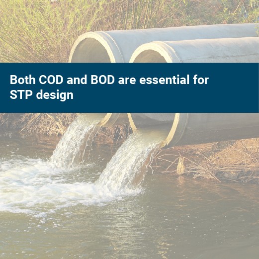 Both COD and BOD are essential for STP design