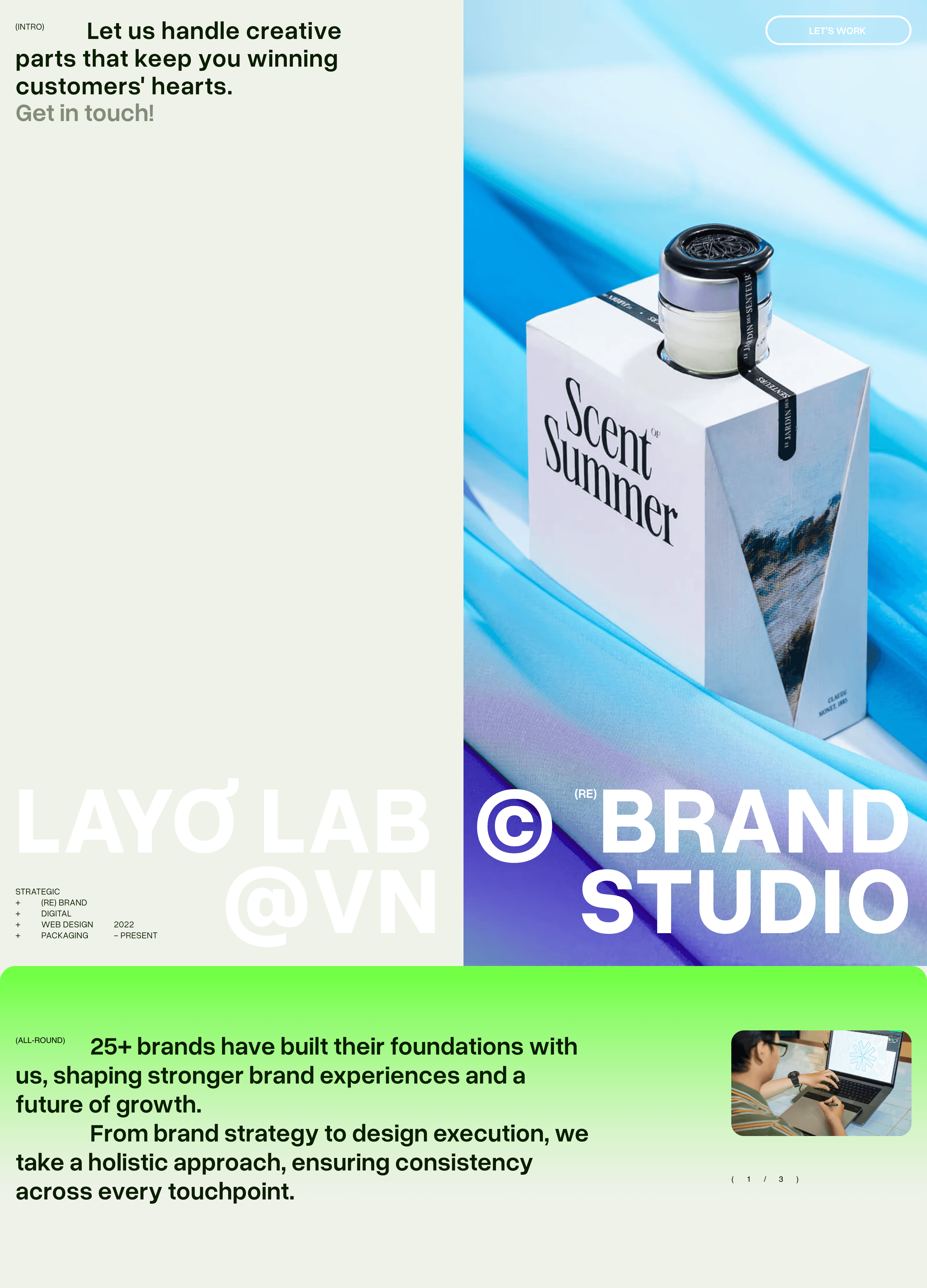 Layo Lab site made in Framer