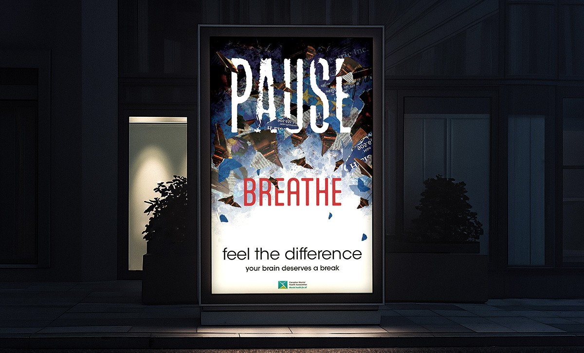 The poster in a monolith stand outdoor