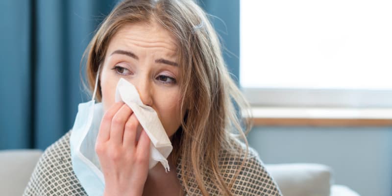 У жінки синусит