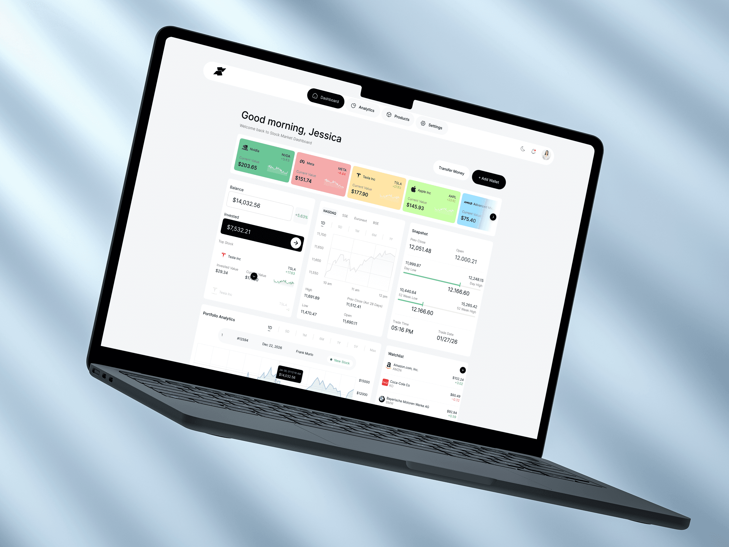 Modern laser cutting service brand presentation with industrial gear imagery.