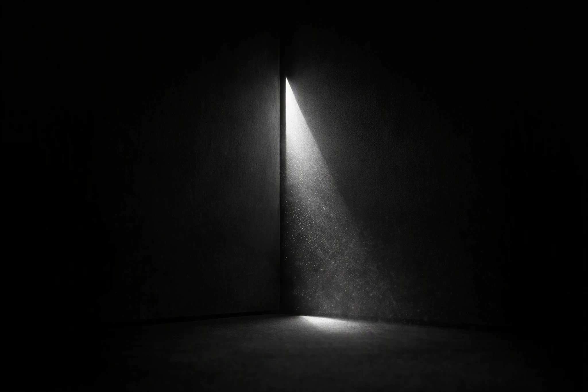 Abstract black ink splatter on white background.