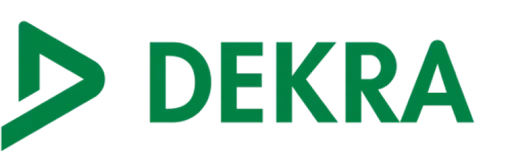 Logo von Dekra, einem Unternehmen, das eine Vielzahl von Produkten herstellt, in einem modernen und professionellen Design.