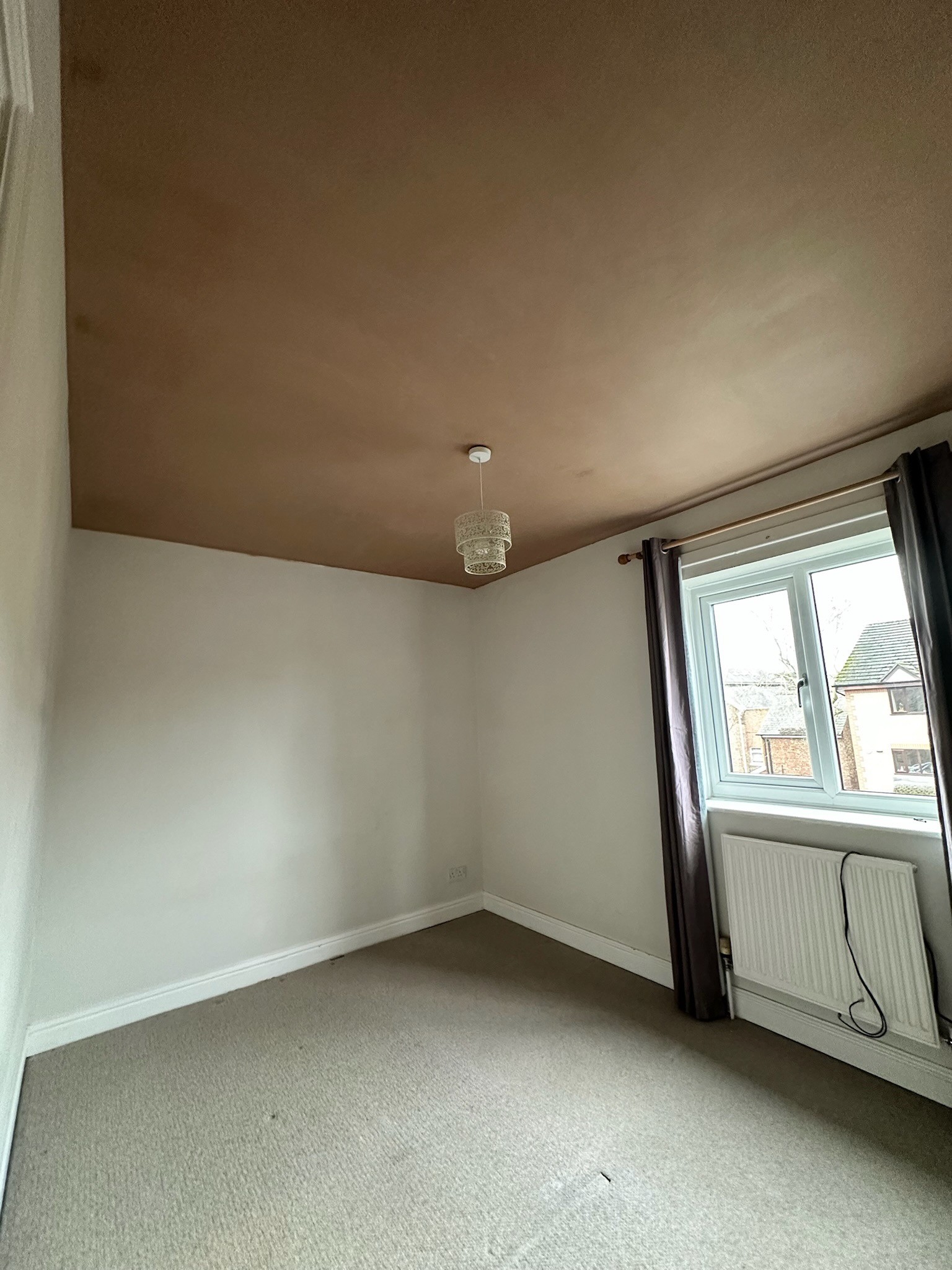 Ceiling overboard and skim.