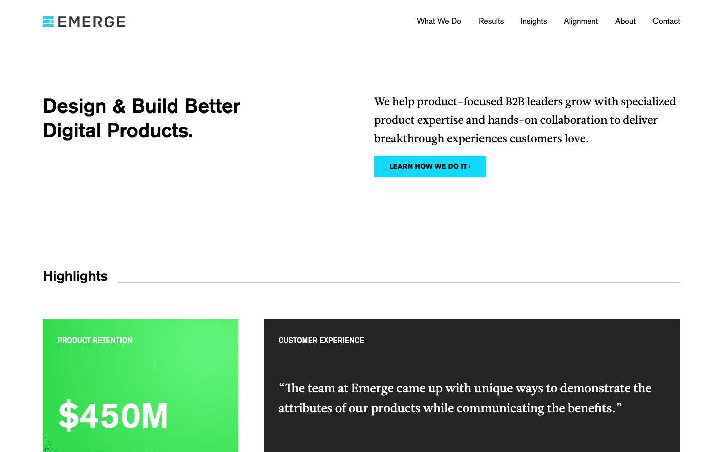 Emerge Interactive: Growth-focused, data-driven design, product strategy listed among the best yc-startups website redesign agencies for yc-startups expertise