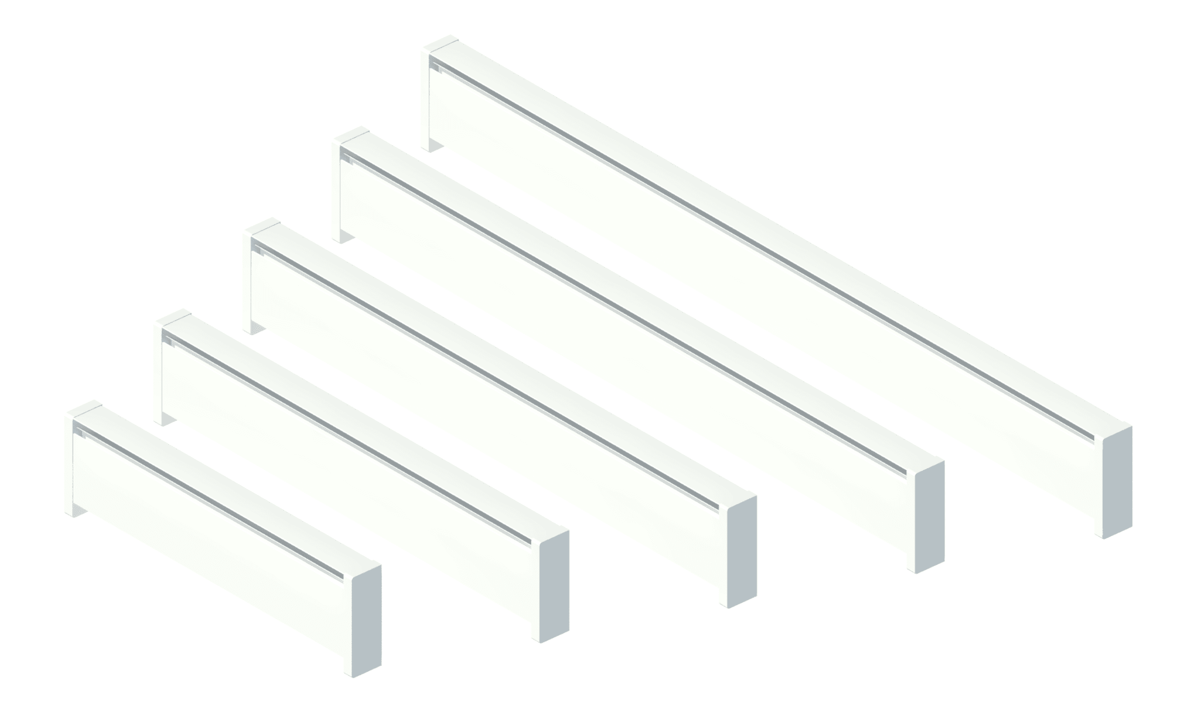 Come in a series of lengths defined by heat capacity.