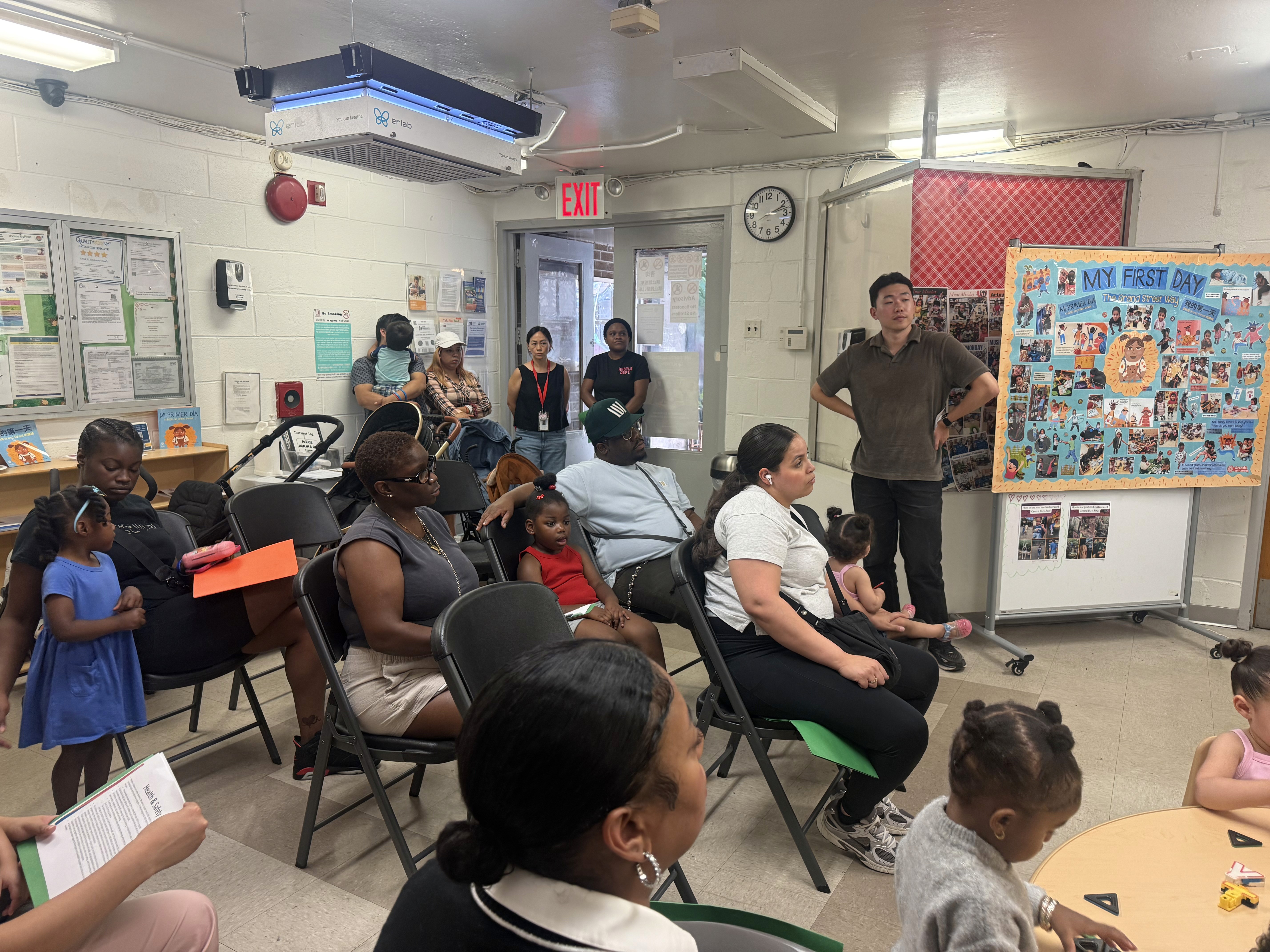 Students receive certificates commendingg their work in extracurricular activities.