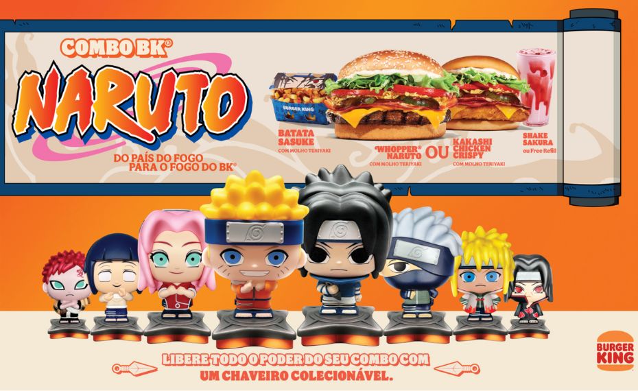 Burger King lança combo inspirado no universo de Naruto