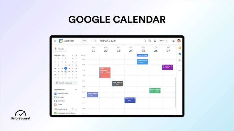 google calender vs