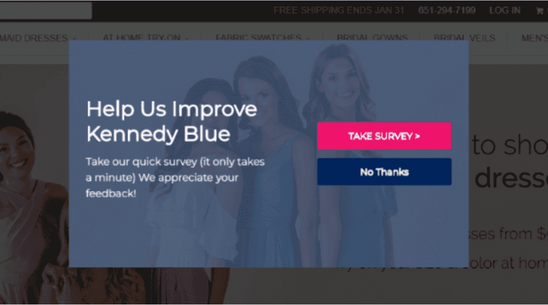 Kennedy Blue Exit Intent Popup