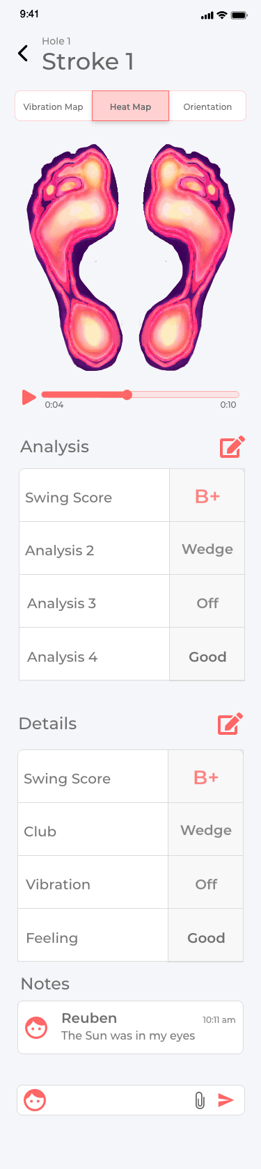 Screen design displayed in a mockup