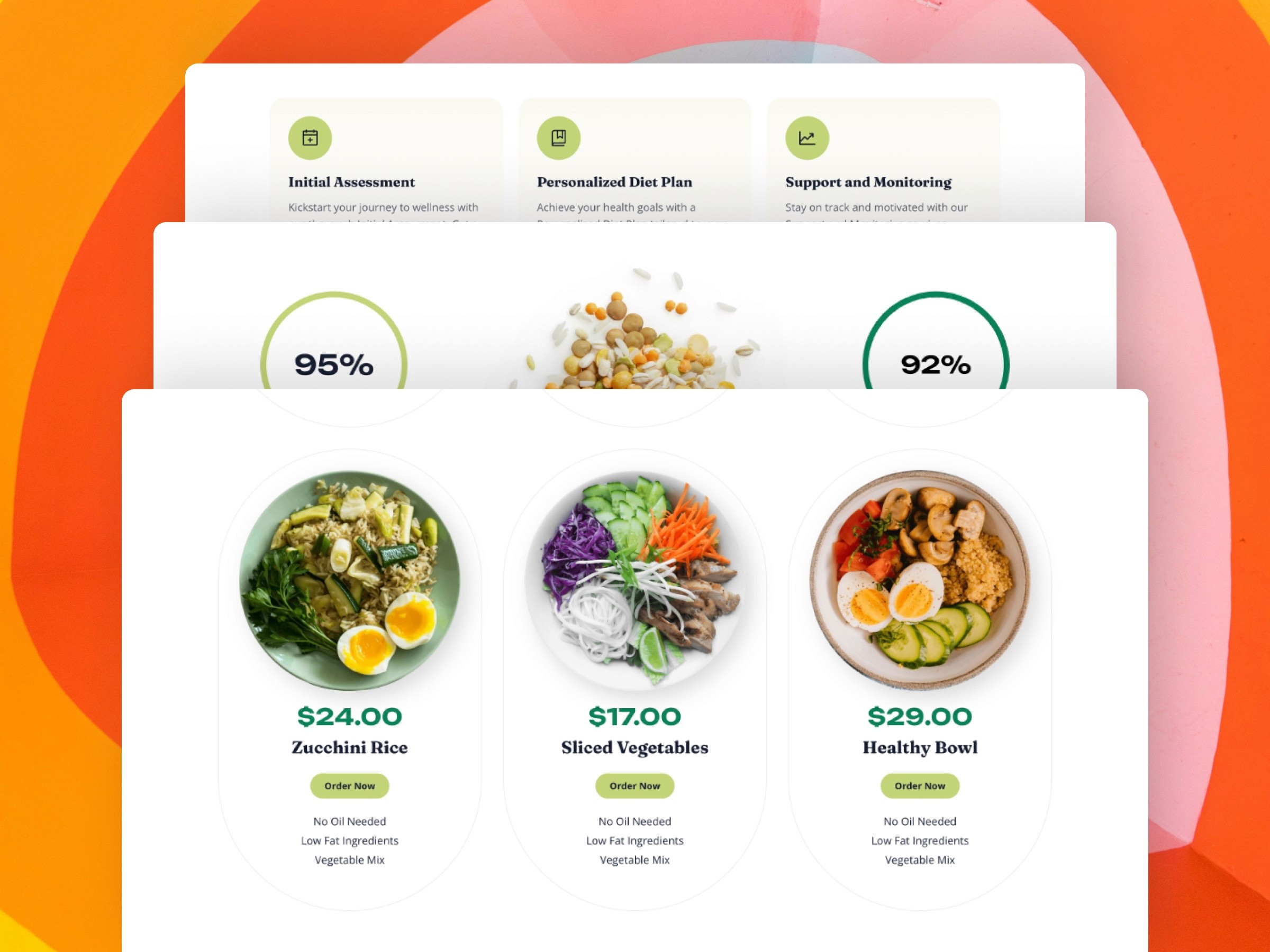 Nutriwell — 现代网格布局餐饮品牌网站设计灵感