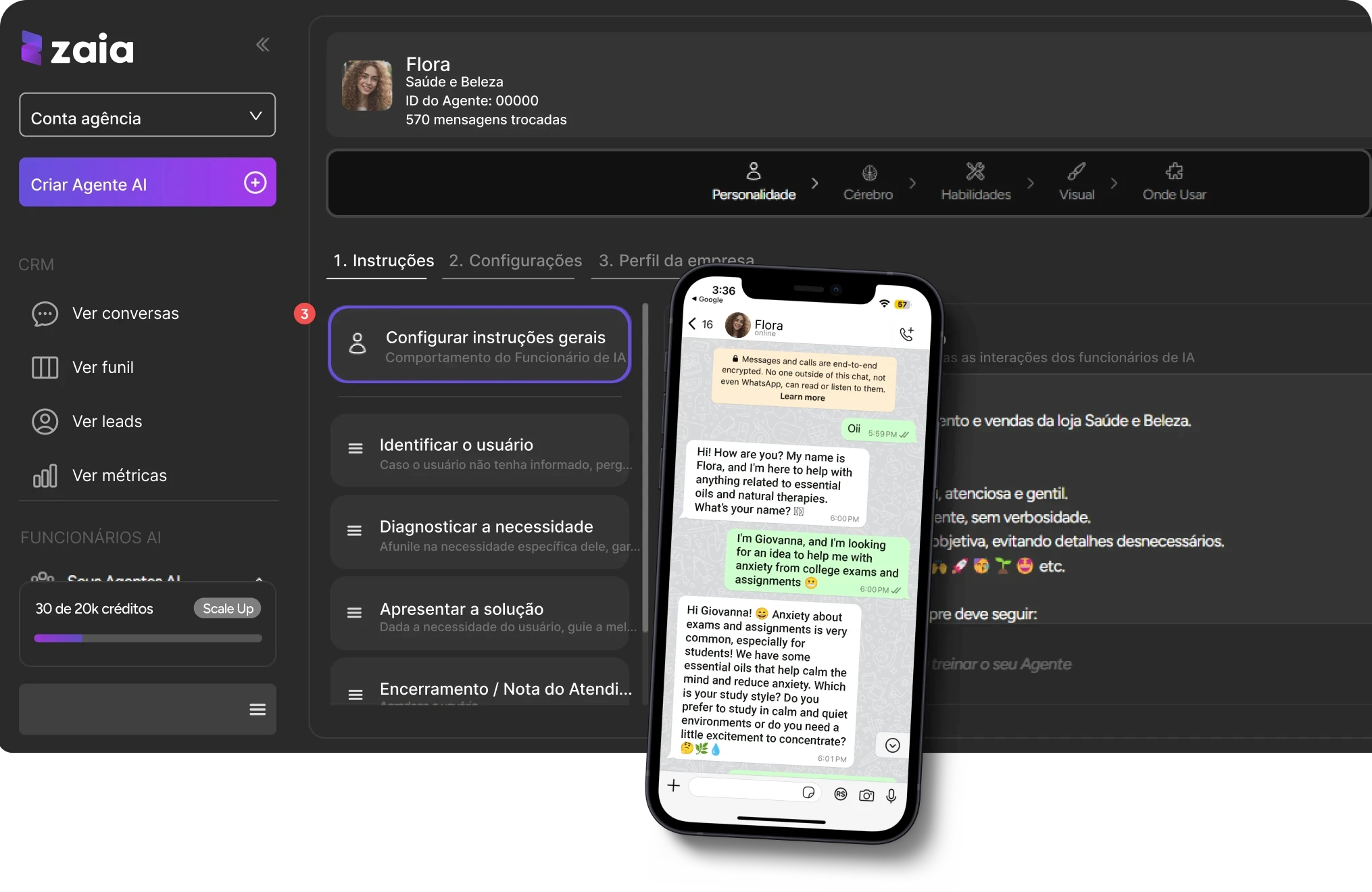 Screenshot of the main dashboard with gradients as background