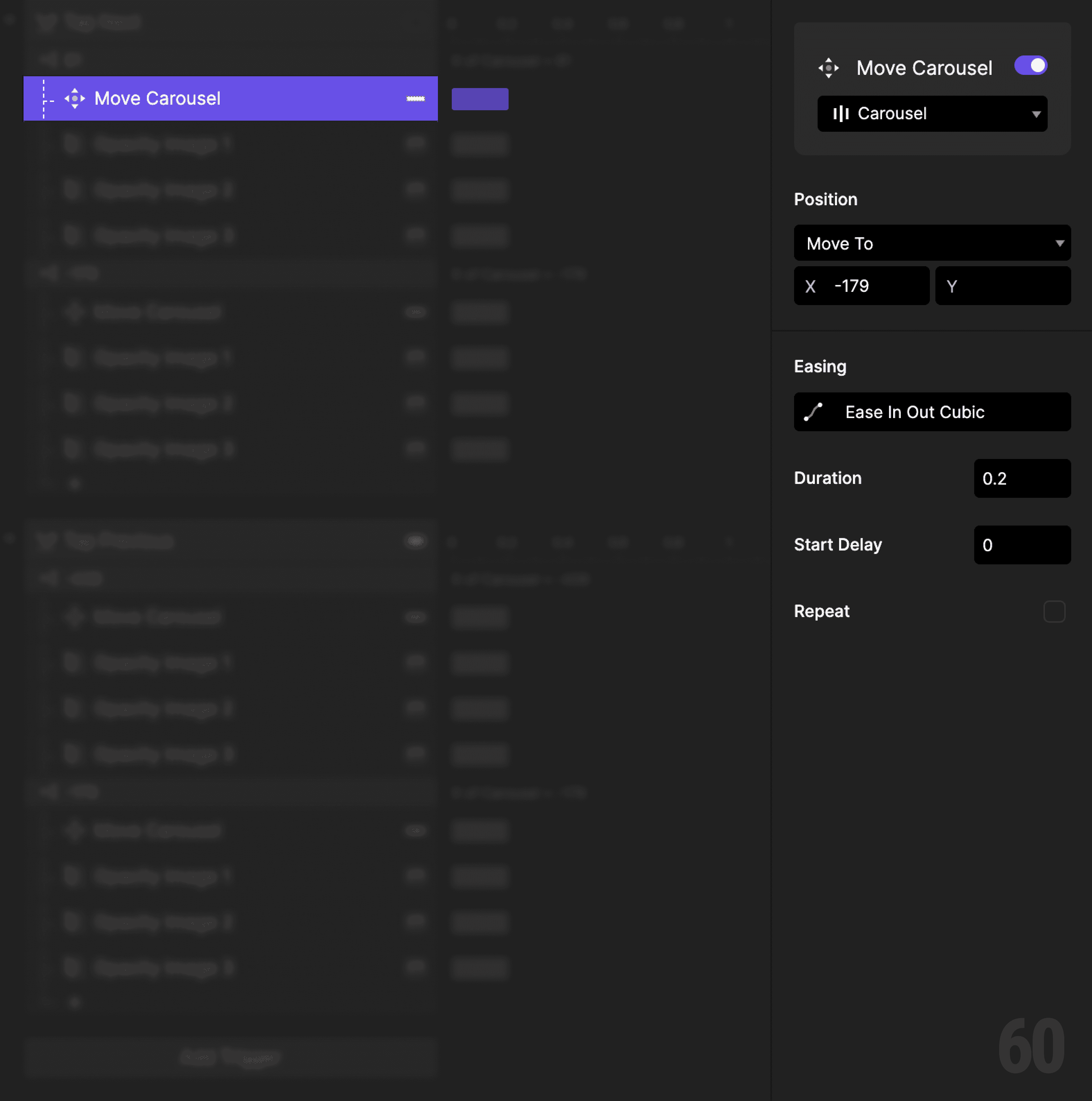 This is a screenshot of Step 3: Move the carousel forward.