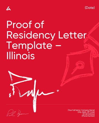 Proof of Residency Letter Template – Illinois