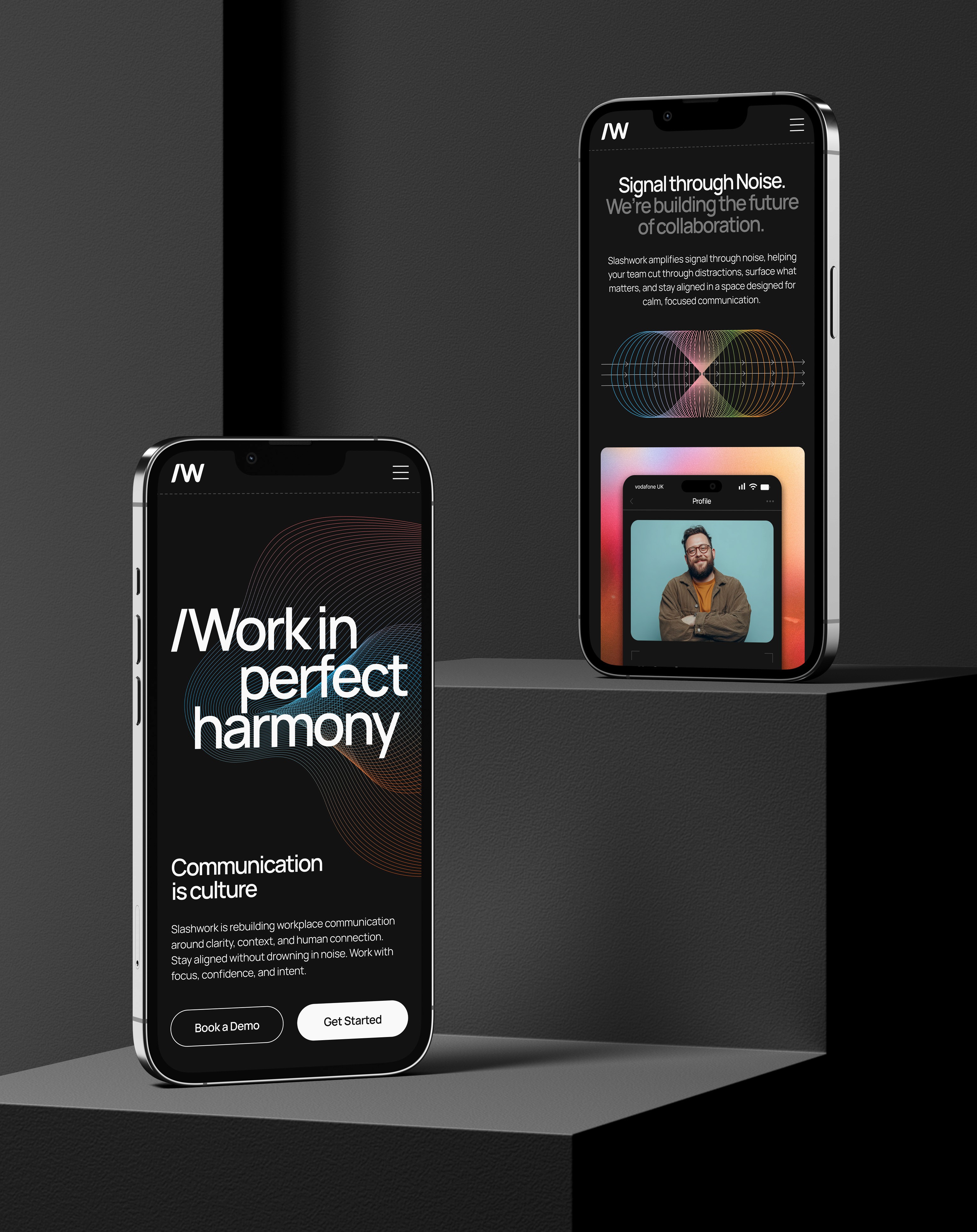 Slashwork - mobile screens