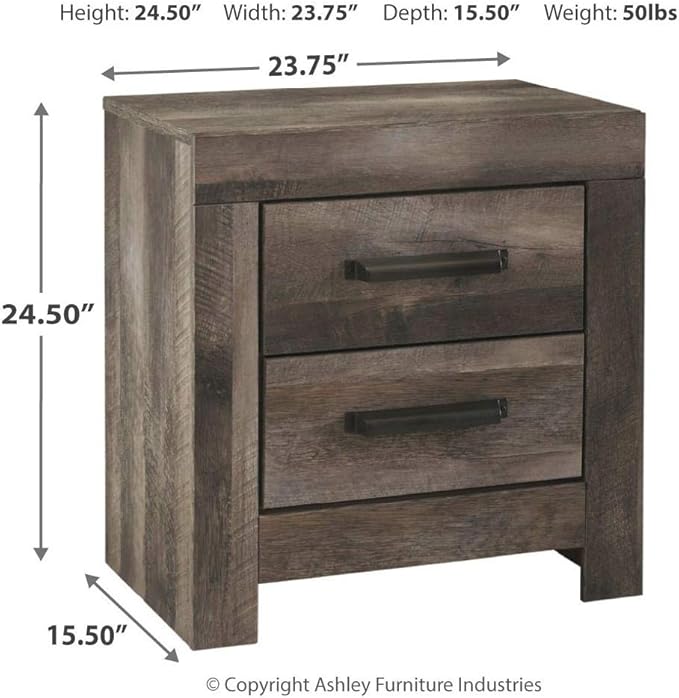 Elegant wynnlow nightstand with ample storage space and a timeless design.