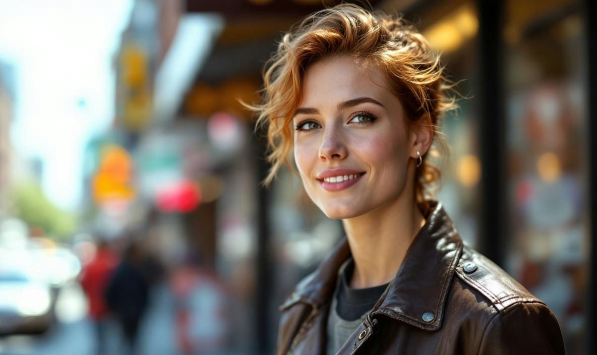 Woman smiling to the camera