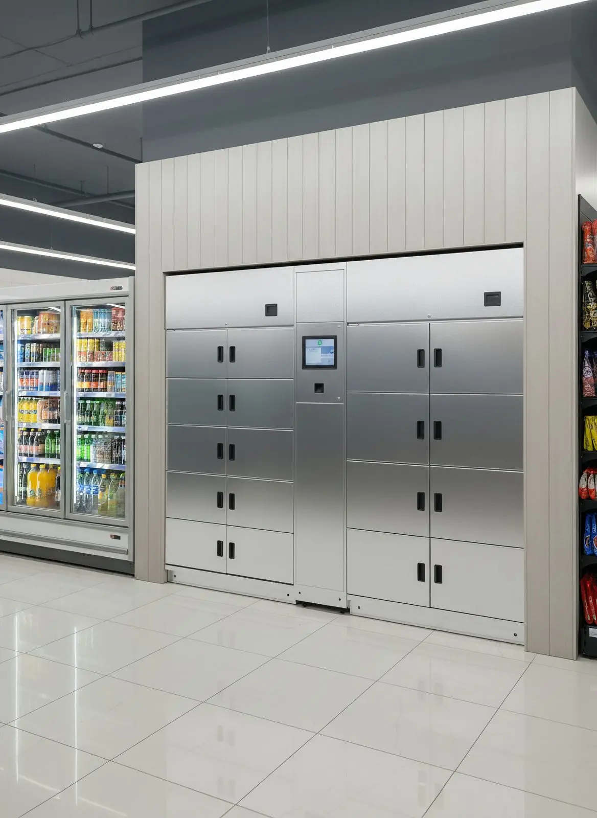 Refrigerated Food Locker installation for Client - temperature-controlled meal pickup system