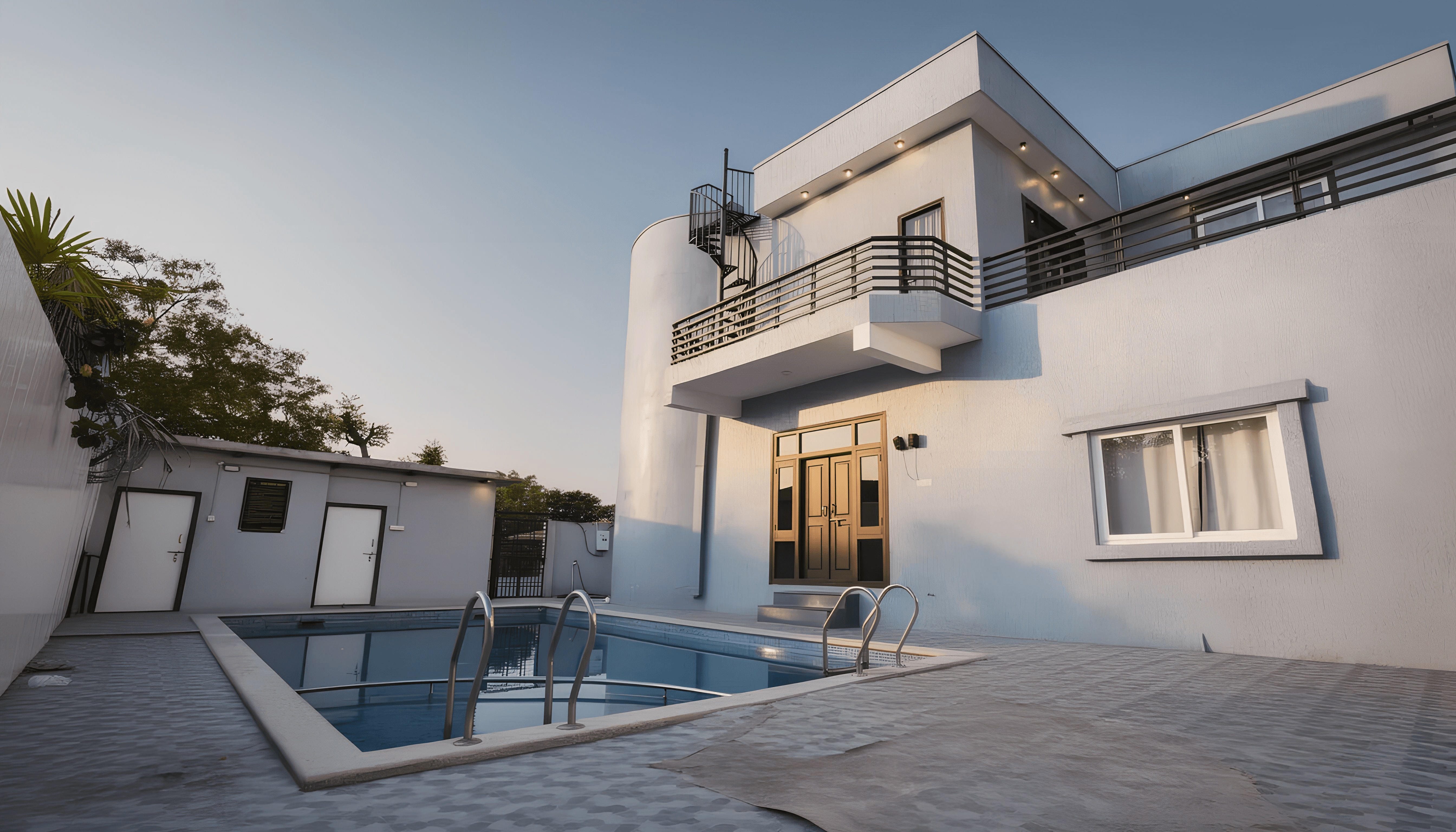 modern house with big windows