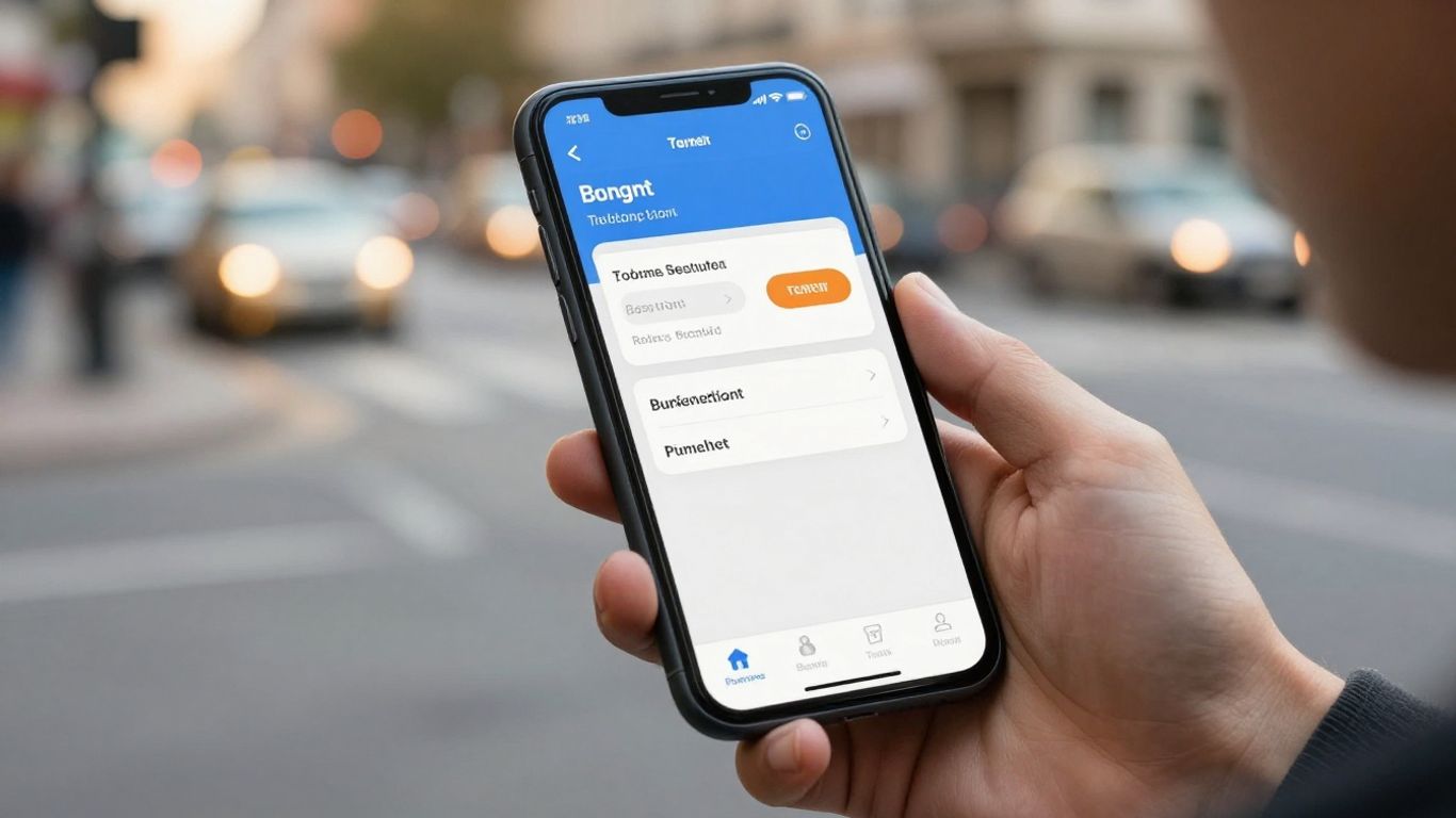 User checking tickets on a smartphone