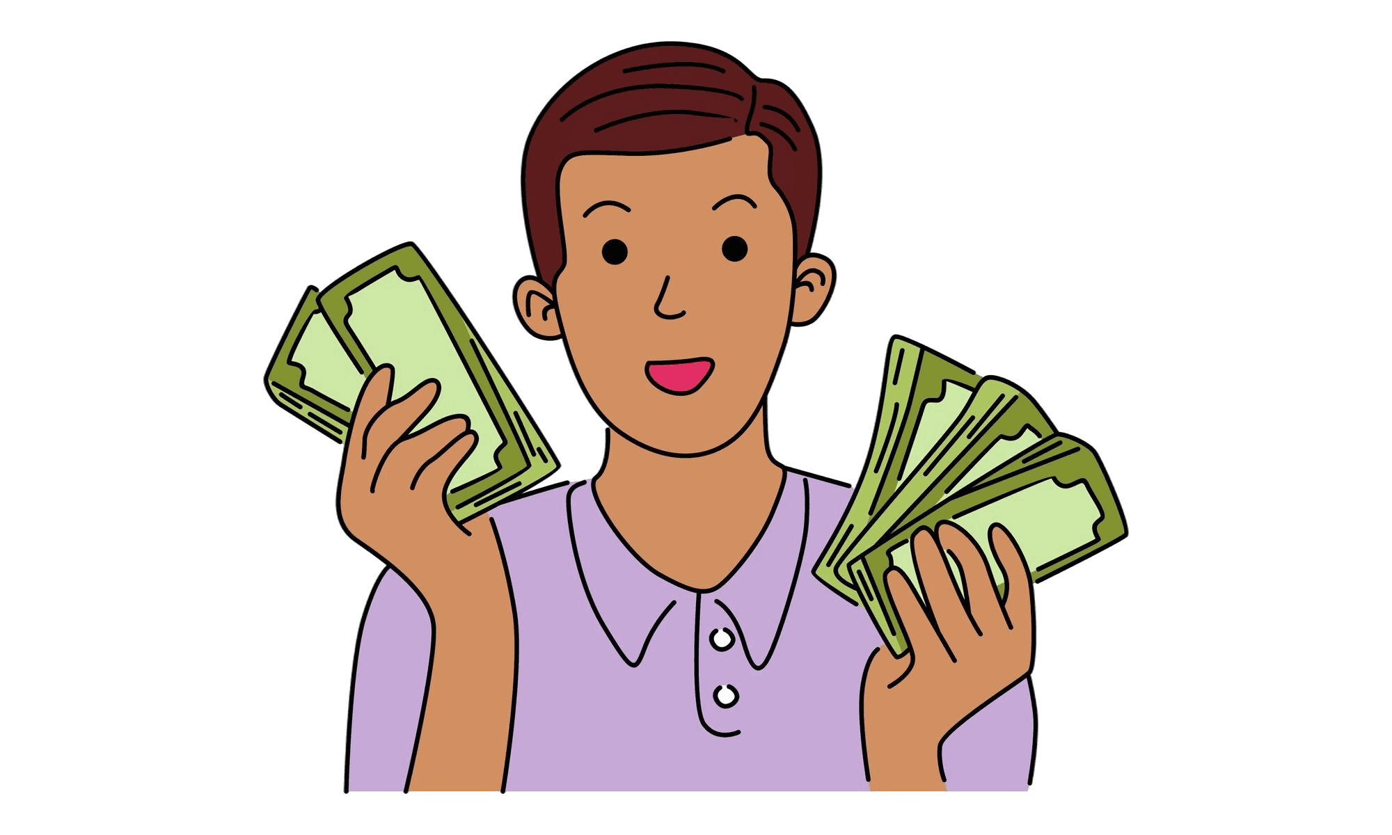 Person using a laptop with coins, wallet, and financial icons, showing online finance management