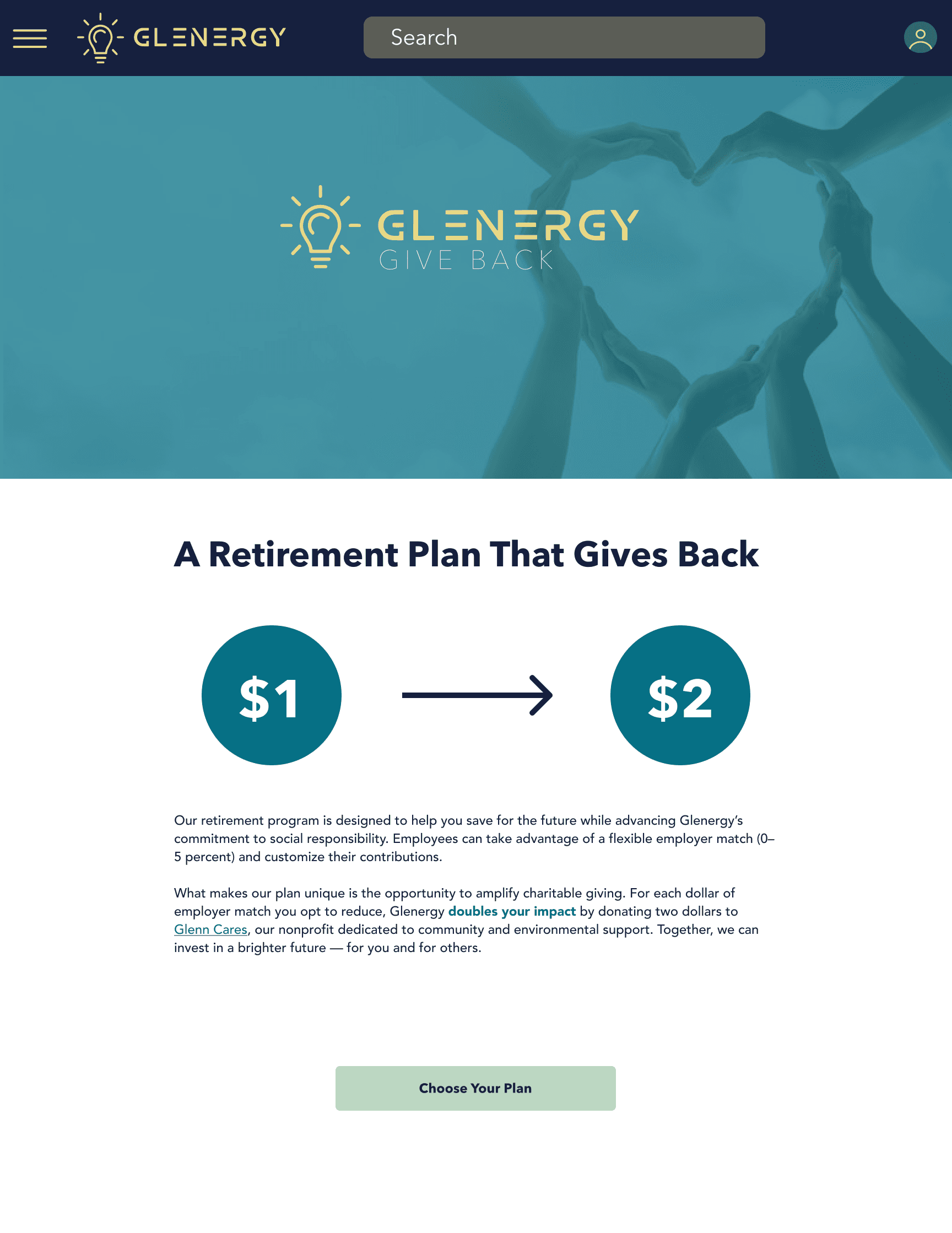 High Fidelity Plan Page