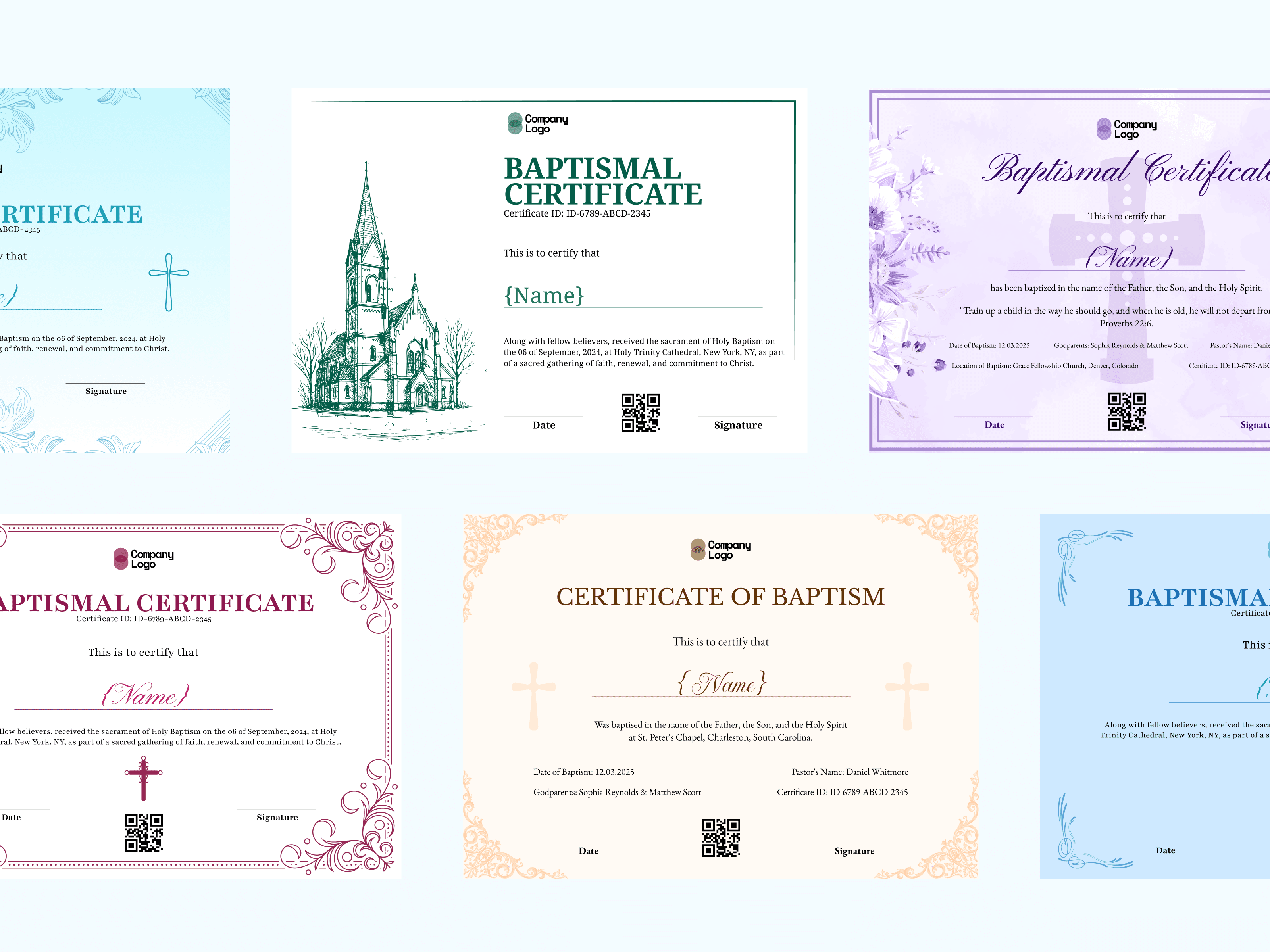 Baptism Certificate Template