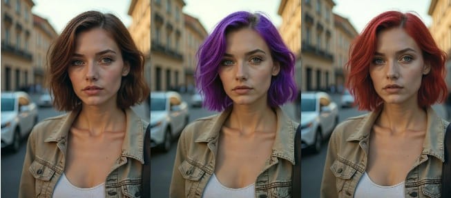 AI hair color changer
