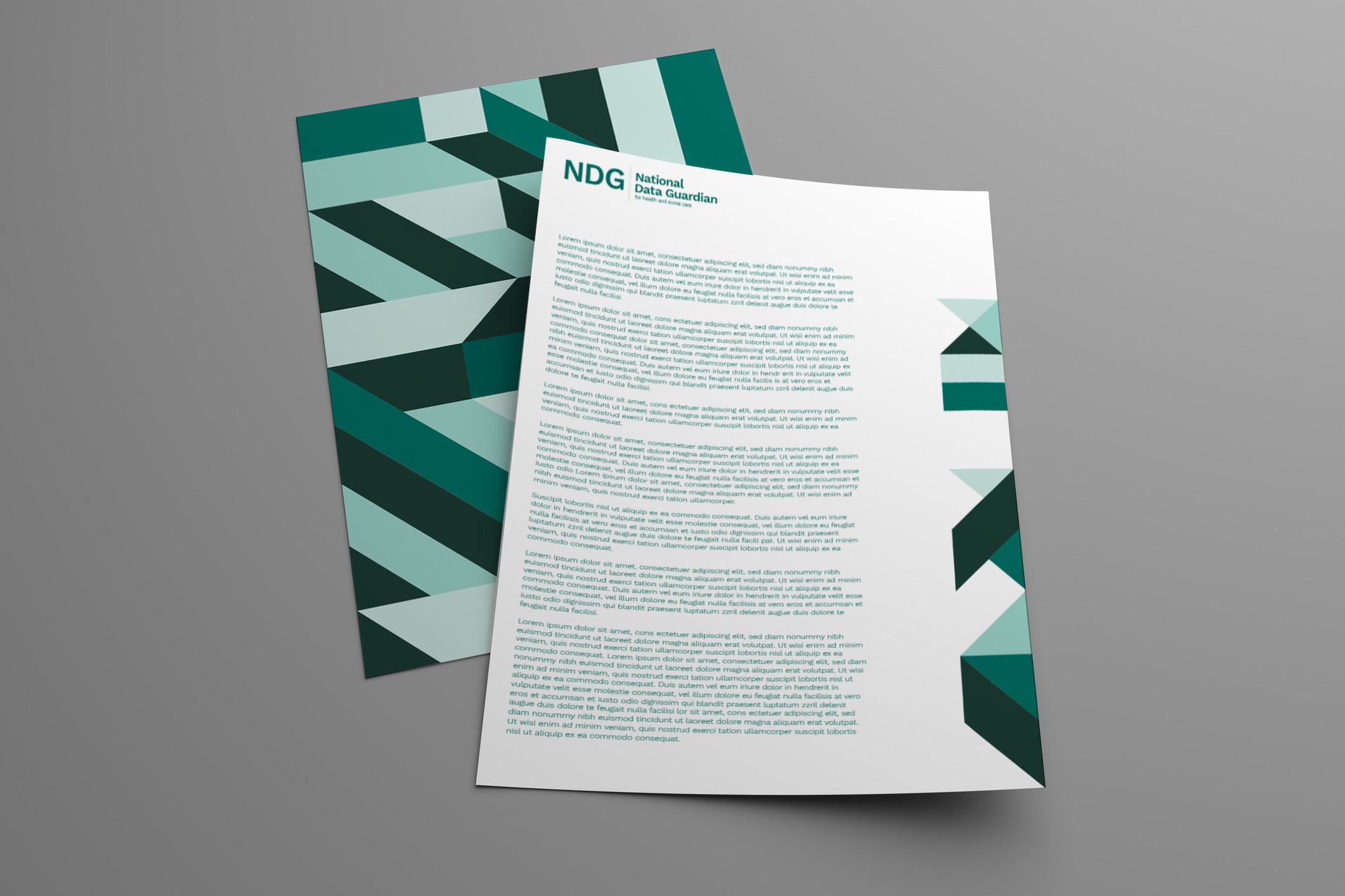 National Data Guardian Brand Identity Stationery Letterheads
