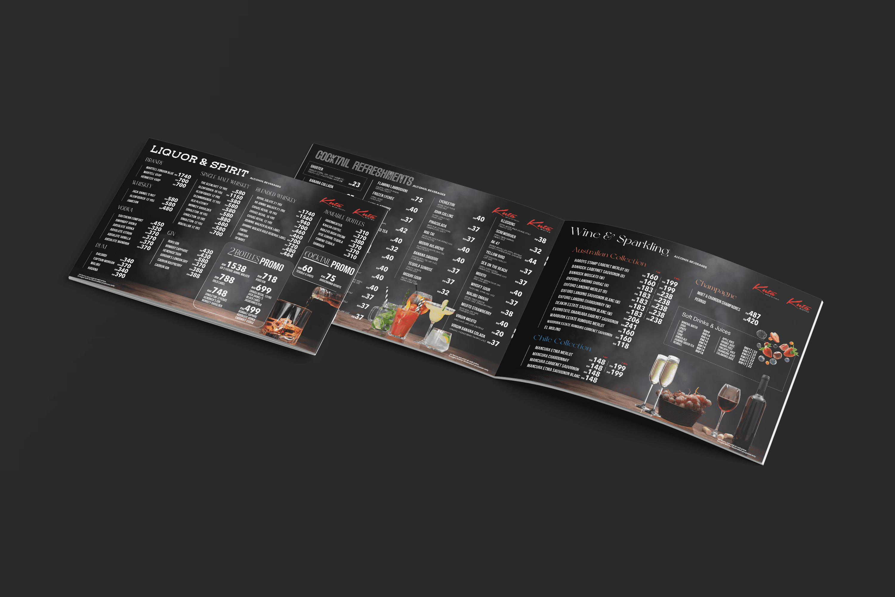menu graphic design kuching KK sabah