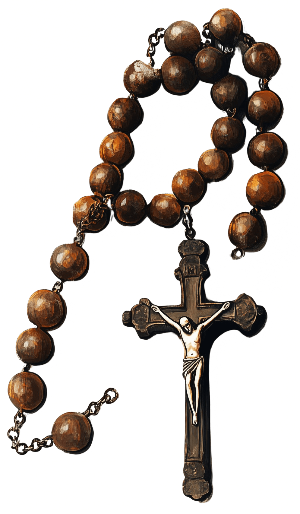 Painted icon of rosary beads