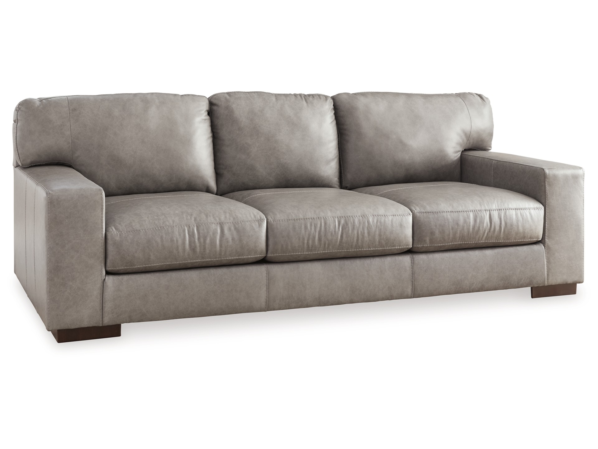 Elegant Lombardia leather sofa featuring rich leather upholstery and deep seating, perfect for contemporary interiors.