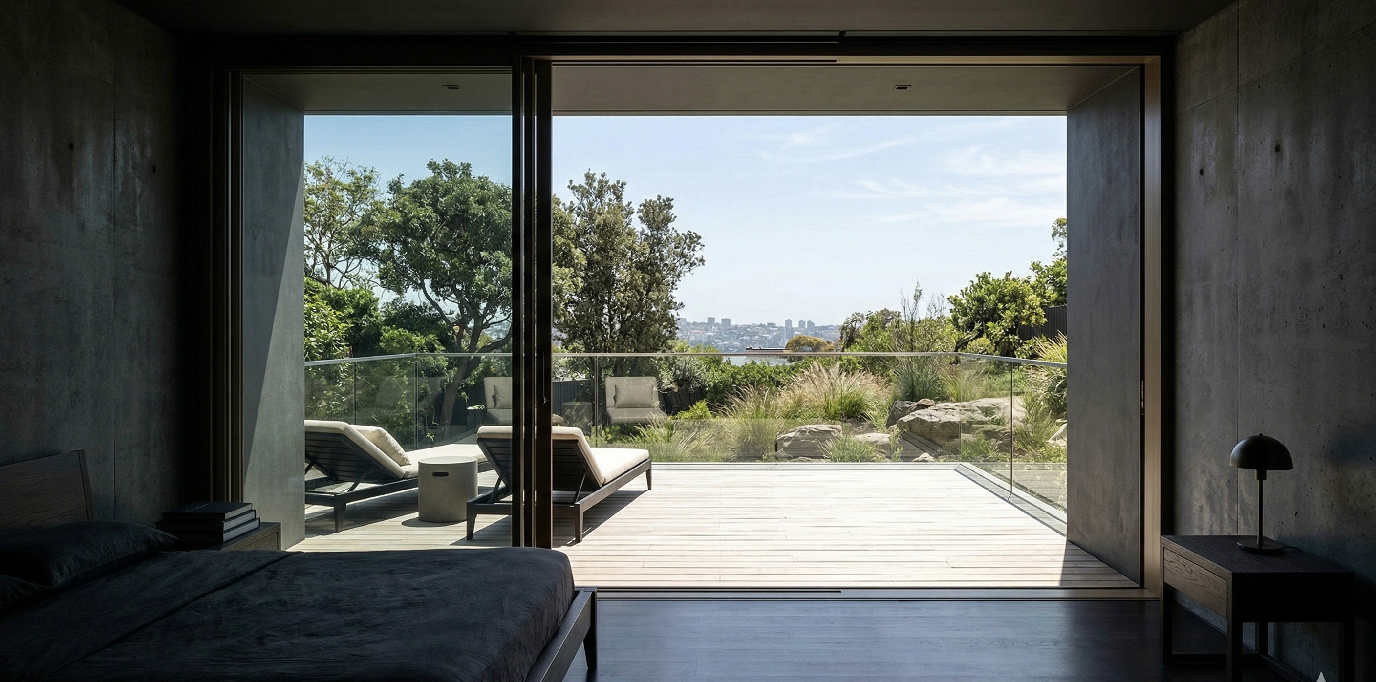 a bicycle is parked in a living room