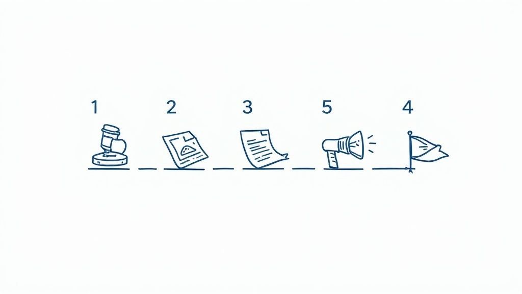 A roadmap illustration with key implementation milestones for a 9/80 work schedule.