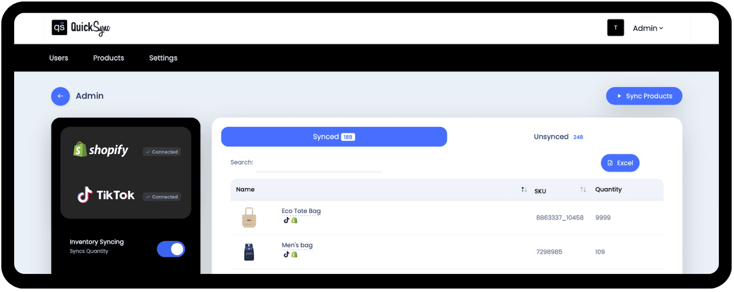 Inventory Syncing - QuickSync