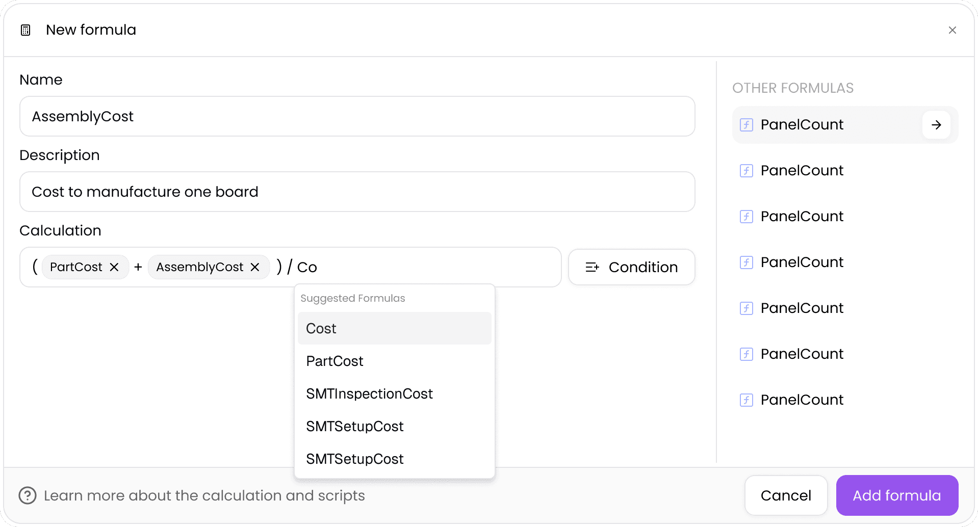 Instant pricing interface