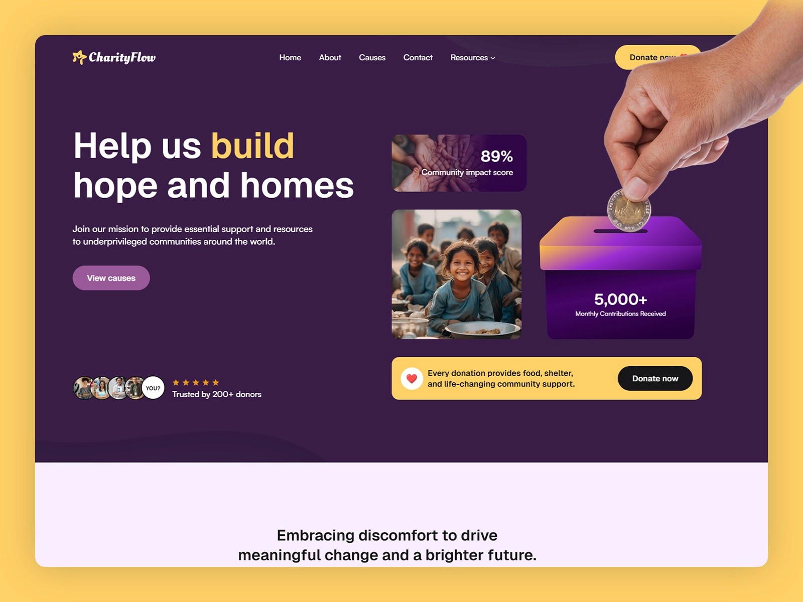 Charityflow — 现代专业落地页设计案例