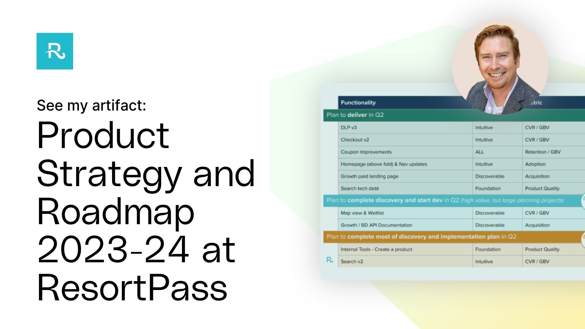 Product Strategy and Roadmap 2023-24 at ResortPass Artifact